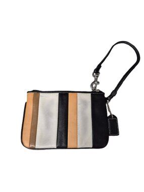 Vintage Coach Ergo Striped Leather Wristlet with Original Hang Tag
